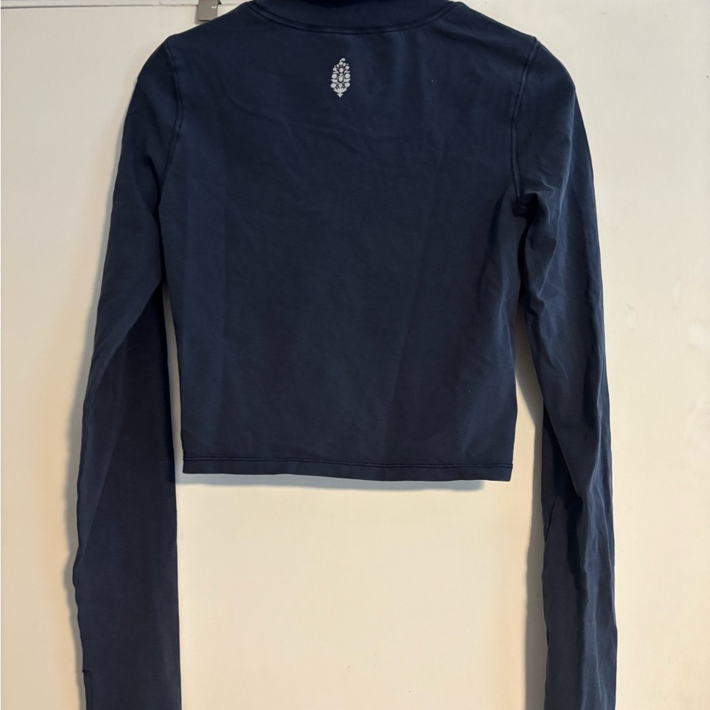 Free People Up In the Air set  harem style pants fitted top Navy Blue - Picture 8 of 10